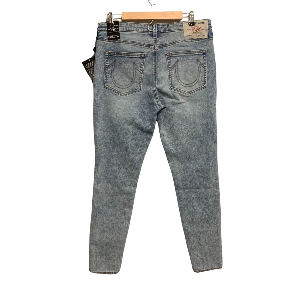 NWT True Religion Jennie Curvy 10" Rise Skinny Cut Off Hem Size 32 Jeans - Picture 5 of 16